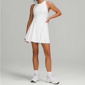Lululemon Court Crush Dress White Tennis Pickleball Athletic Sporty Gym Size 4